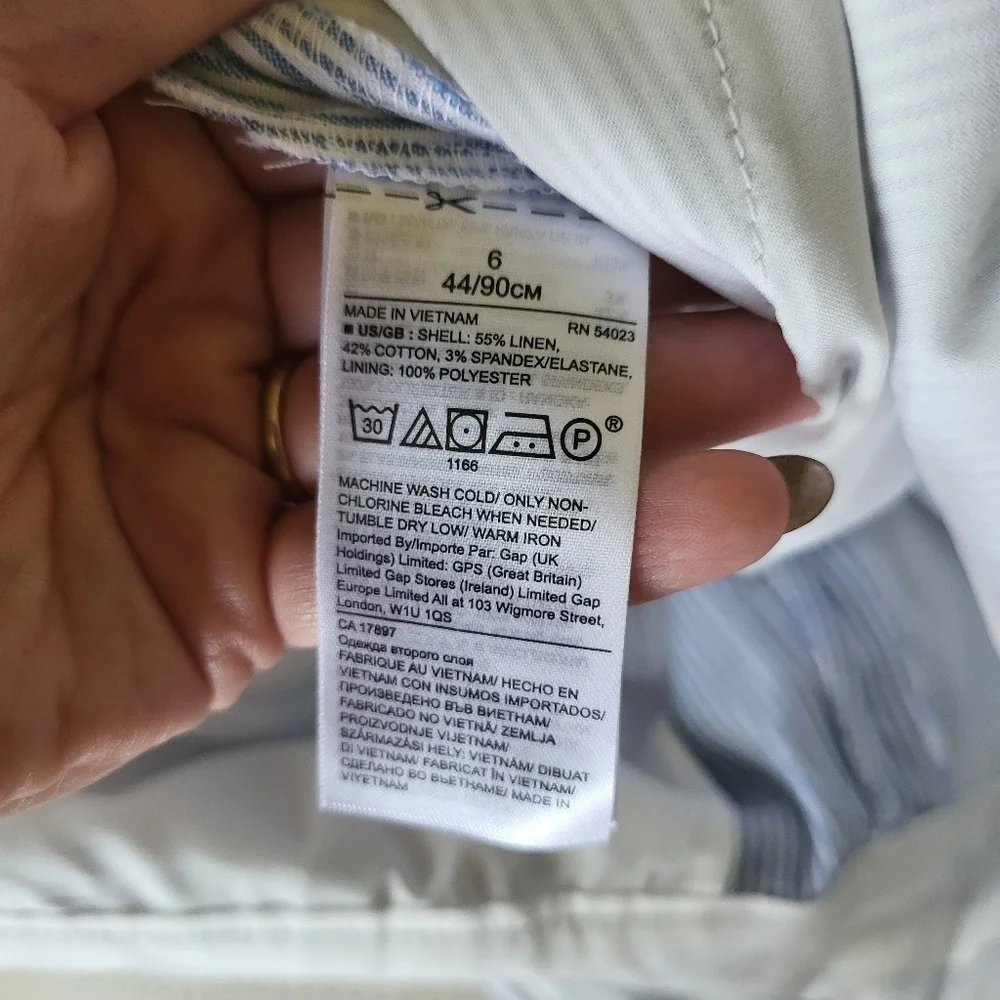 Striped Cotton-Linen Blend Romper | Banana Republic